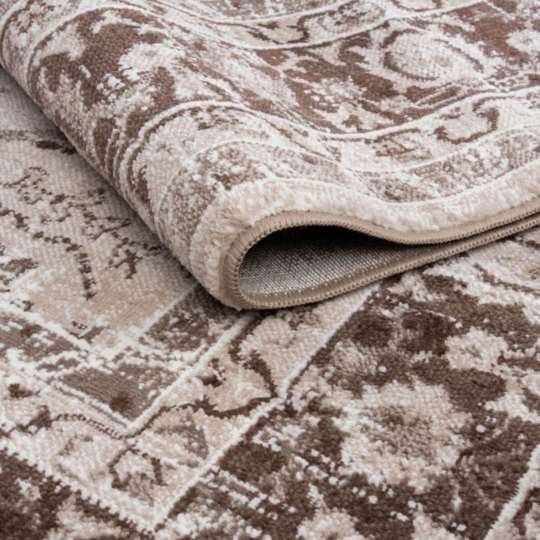 Montana Bordered Beige Rug, fade-resistant, stain-resistant, easy care rug|The Rugs