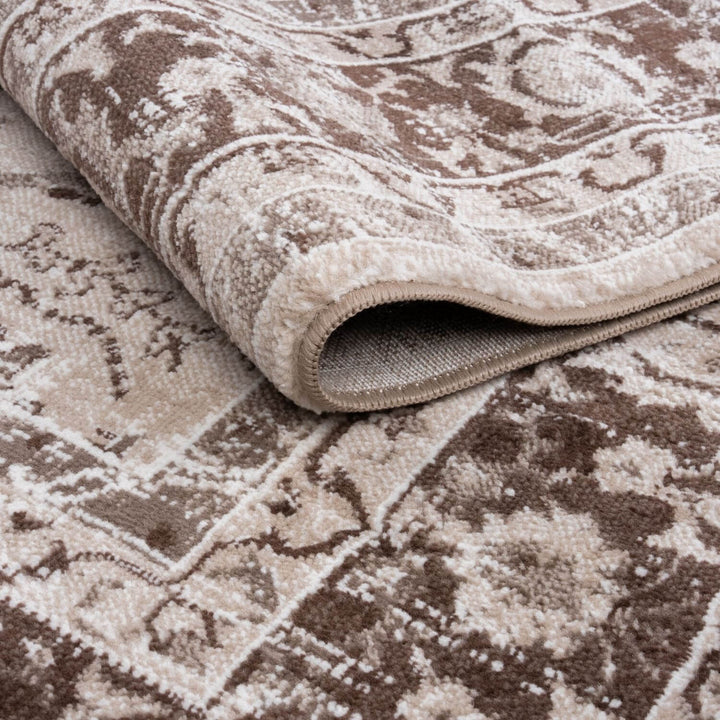 Montana Bordered Beige Rug, fade-resistant, stain-resistant, easy care rug|The Rugs