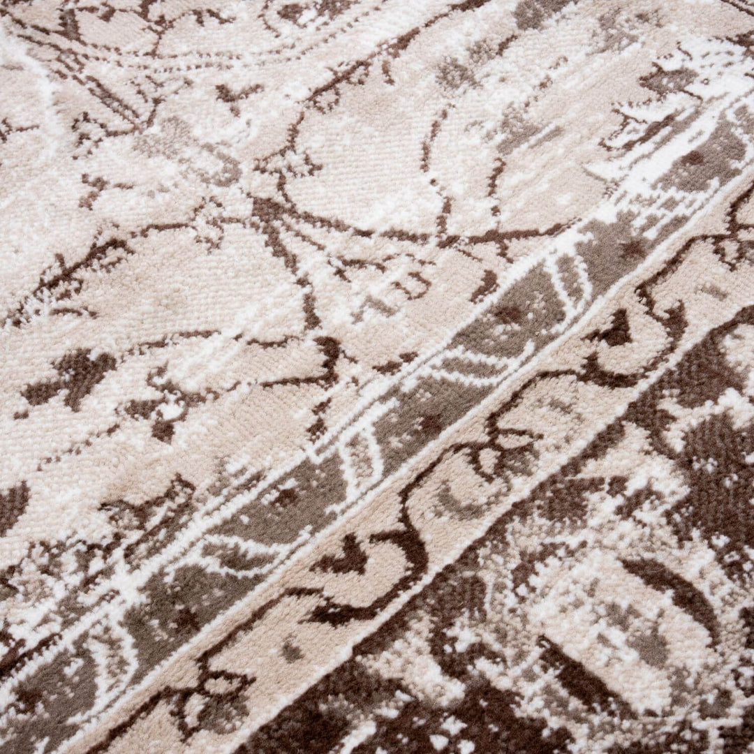 Montana Bordered Beige Rug, fade-resistant, stain-resistant, easy care rug|The Rugs