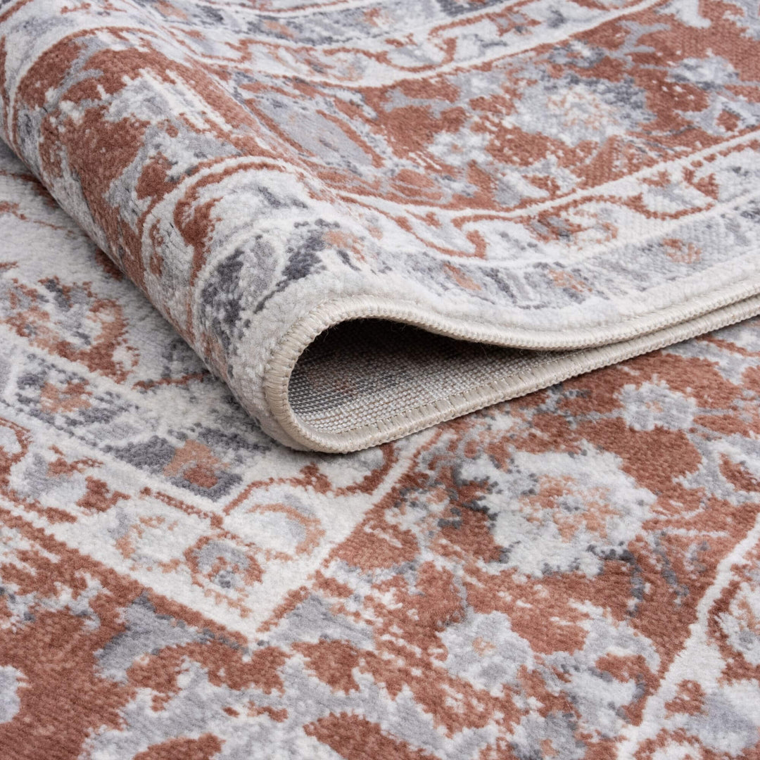 Montana Bordered Rose Rug, fade-resistant, stain-resistant, easy care rug|The Rugs