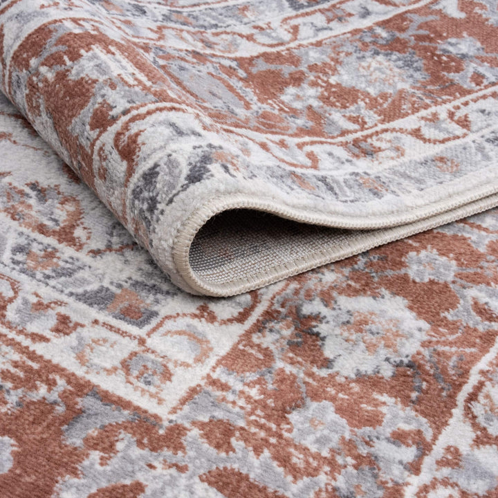 Montana Bordered Rose Rug, fade-resistant, stain-resistant, easy care rug|The Rugs