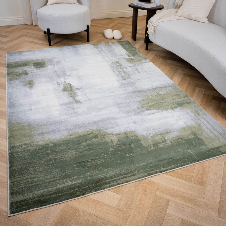 Elaris Abstract Green Rug, Abstract, hard-wearing, non-shedding, stain-resistant | The Rugs