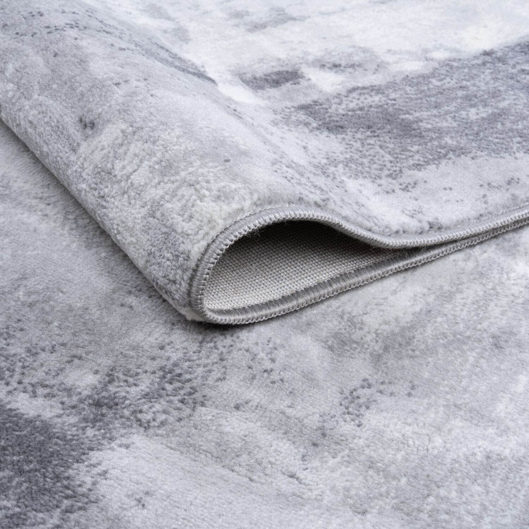 Elaris Abstract Grey Rug, abstract design, non-shedding, easy to clean, eco-friendly|The Rugs