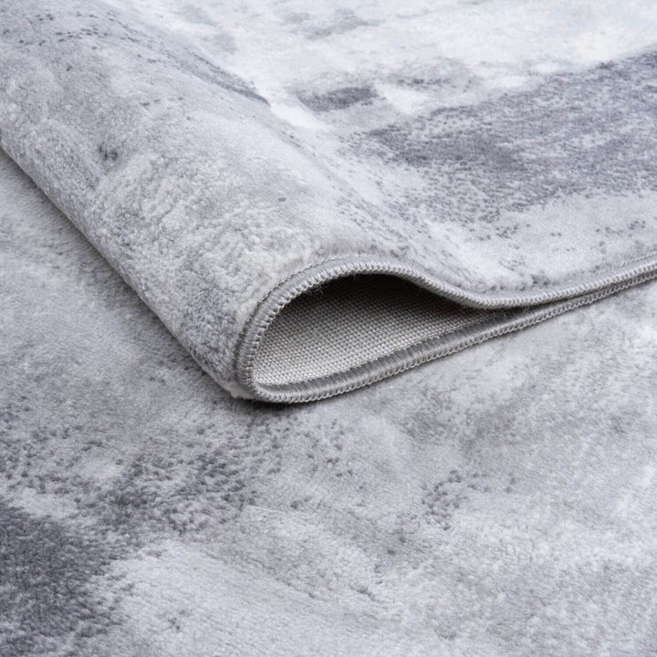 Elaris Abstract Grey Rug, abstract design, non-shedding, easy to clean, eco-friendly|The Rugs