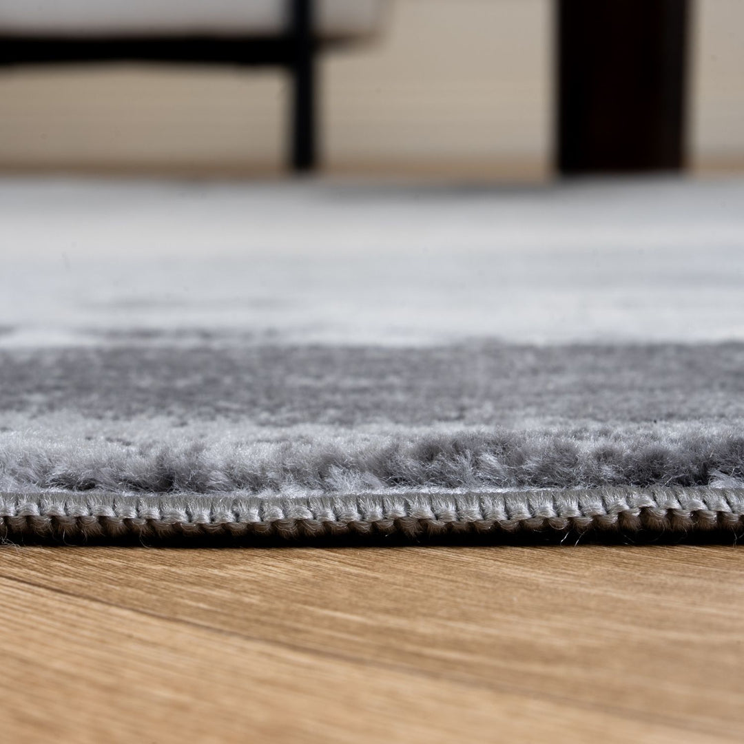 Elaris Abstract Grey Rug, abstract design, non-shedding, easy to clean, eco-friendly|The Rugs