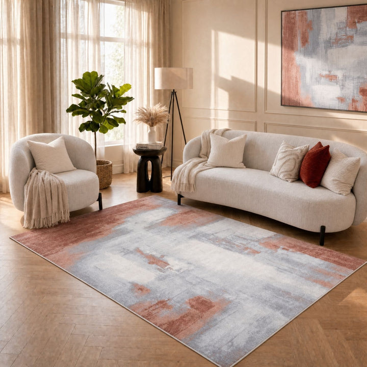 Elaris Abstract Rose Rug, Abstract, hard-wearing, non-shedding, stain-resistant | The Rugs