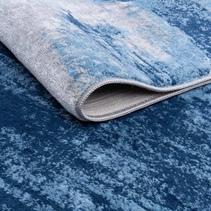 Elaris Abstract Navy Rug, Abstract, hard-wearing, eco-friendly, stain-resistant | The Rugs