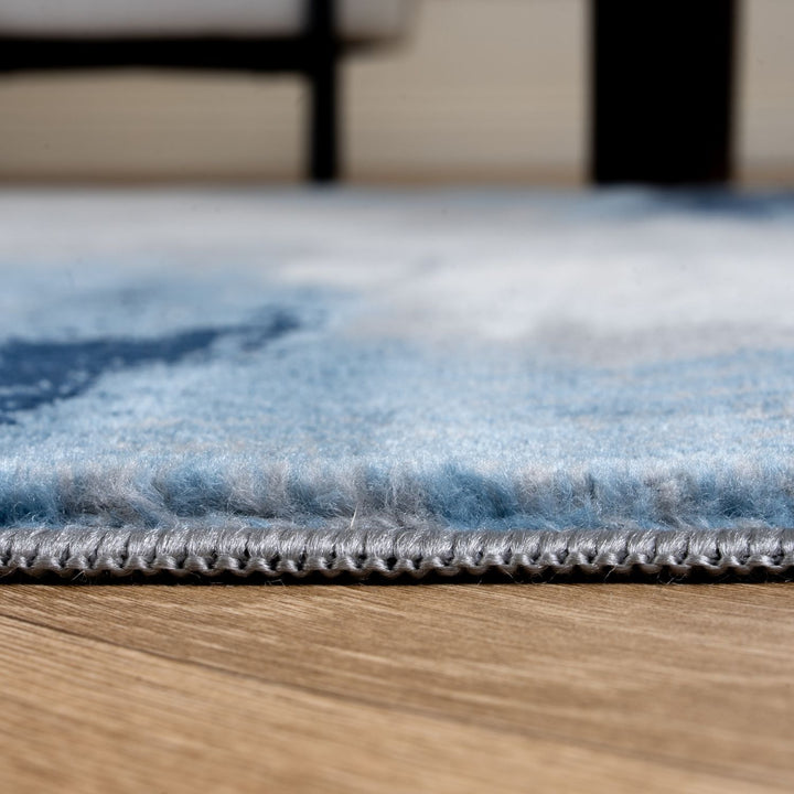 Elaris Abstract Navy Rug, Abstract, hard-wearing, eco-friendly, stain-resistant | The Rugs