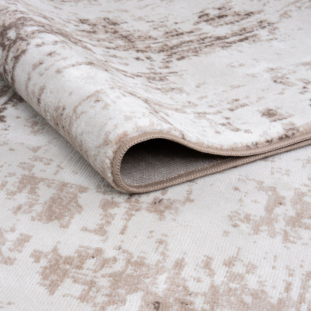 Elaris Brown abstract rug, jute backing, anti-static, non-shedding | The Rugs