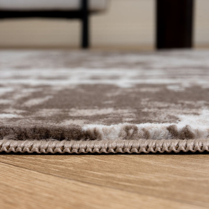 Elaris Brown abstract rug, jute backing, anti-static, non-shedding | The Rugs
