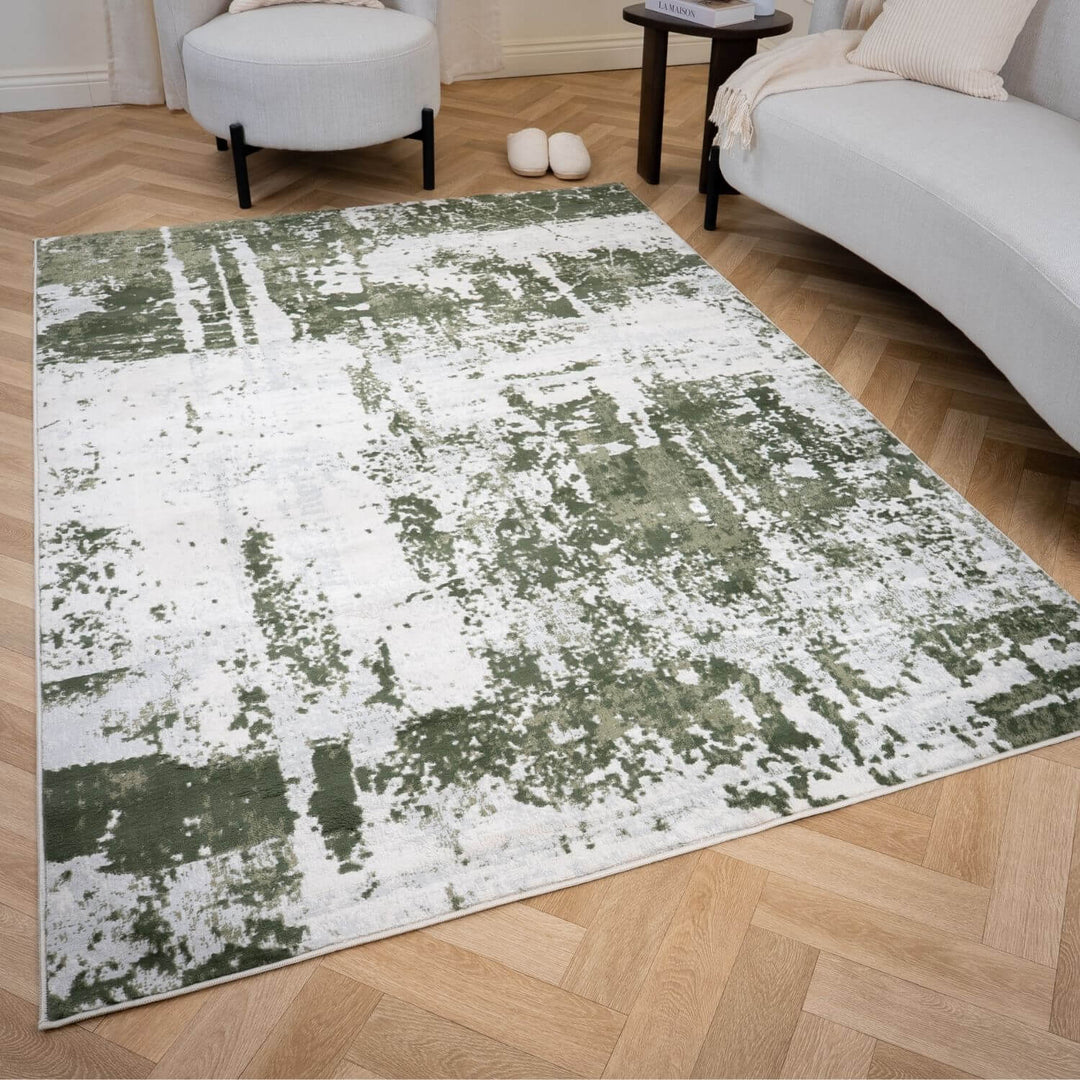 Elaris brown abstract rug, jute backing, anti-static, non-shedding|The Rugs