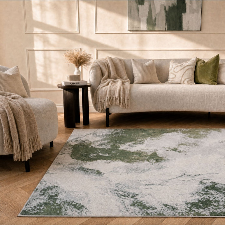 Elaris brown abstract rug, jute backing, anti-static, non-shedding|The Rugs