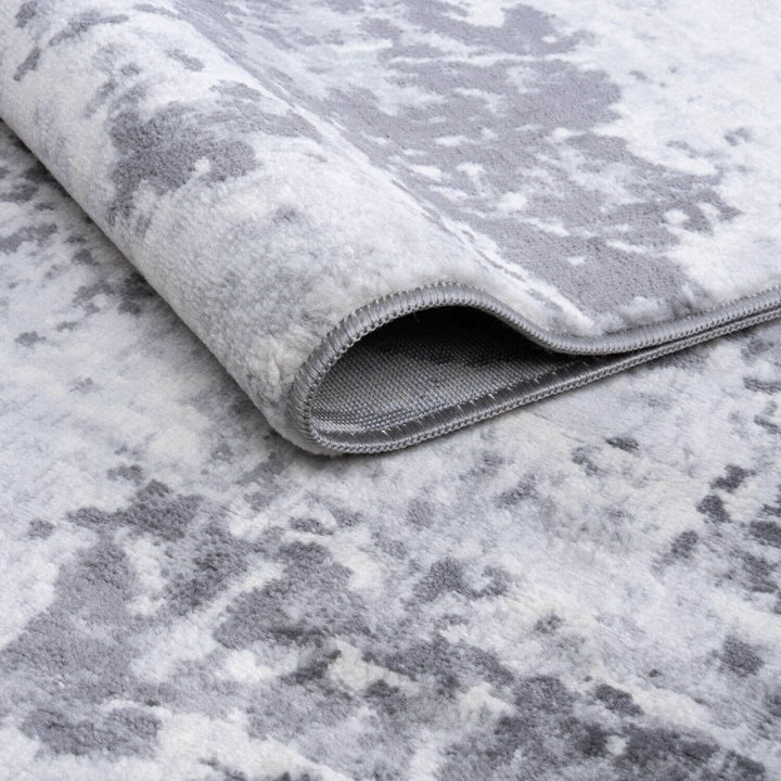 Elaris grey abstract rug, jute backing, anti-static, non-shedding | The Rugs
