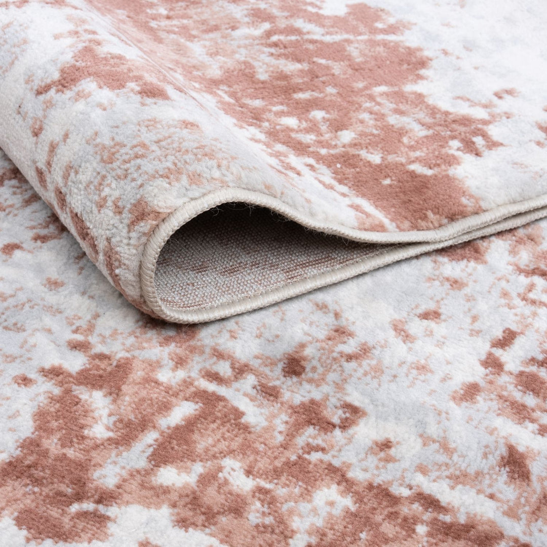 Elaris rose abstract rug, jute backing, anti-static, non-shedding | The Rugs