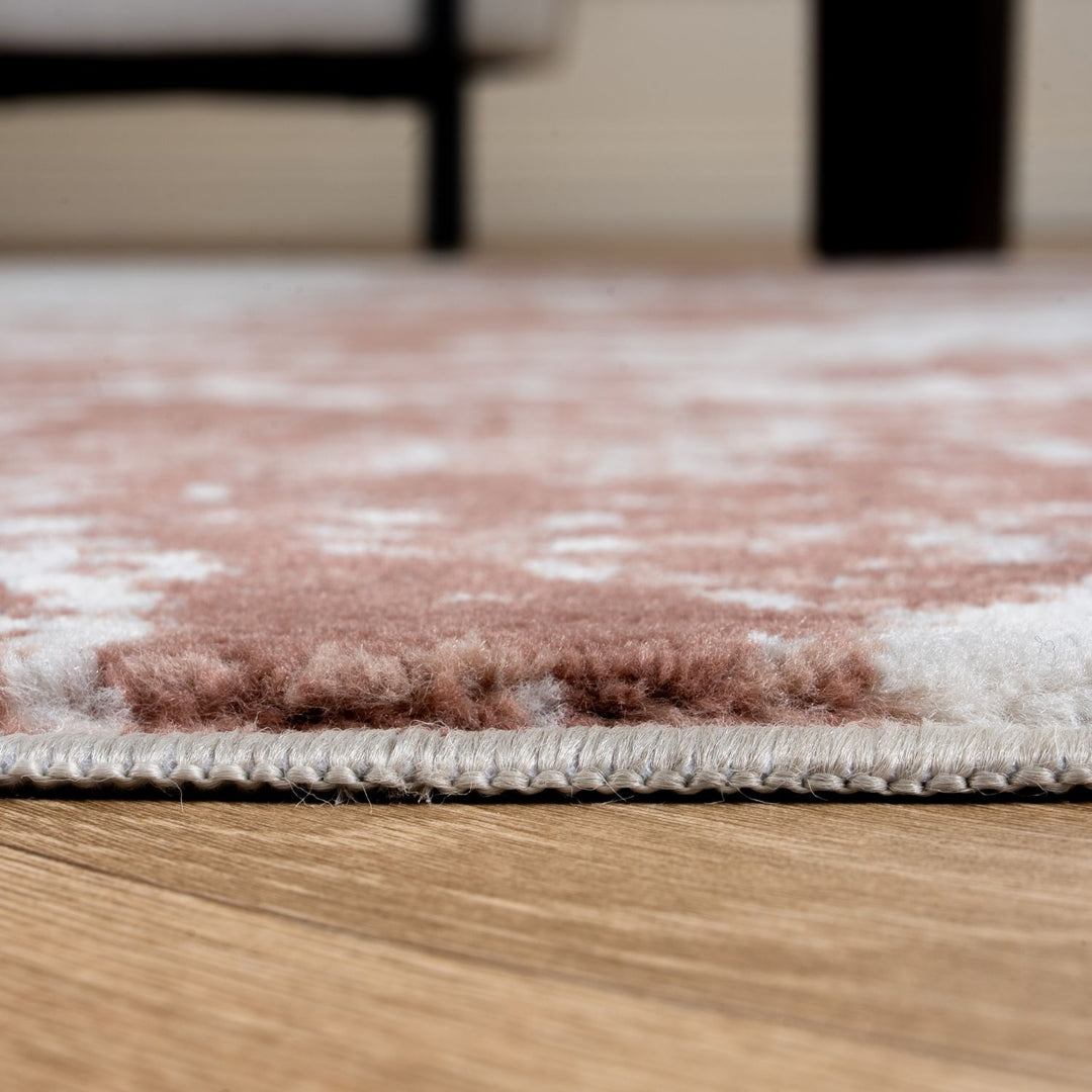 Elaris rose abstract rug, jute backing, anti-static, non-shedding | The Rugs