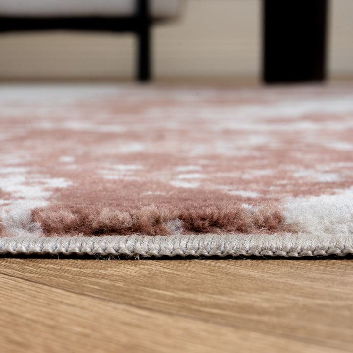 Elaris rose abstract rug, jute backing, anti-static, non-shedding | The Rugs