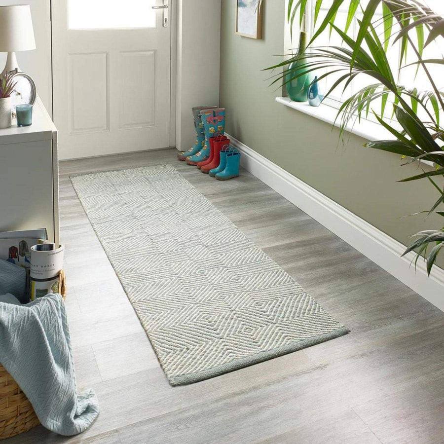 Estelle Diamond Grey Wool Rug