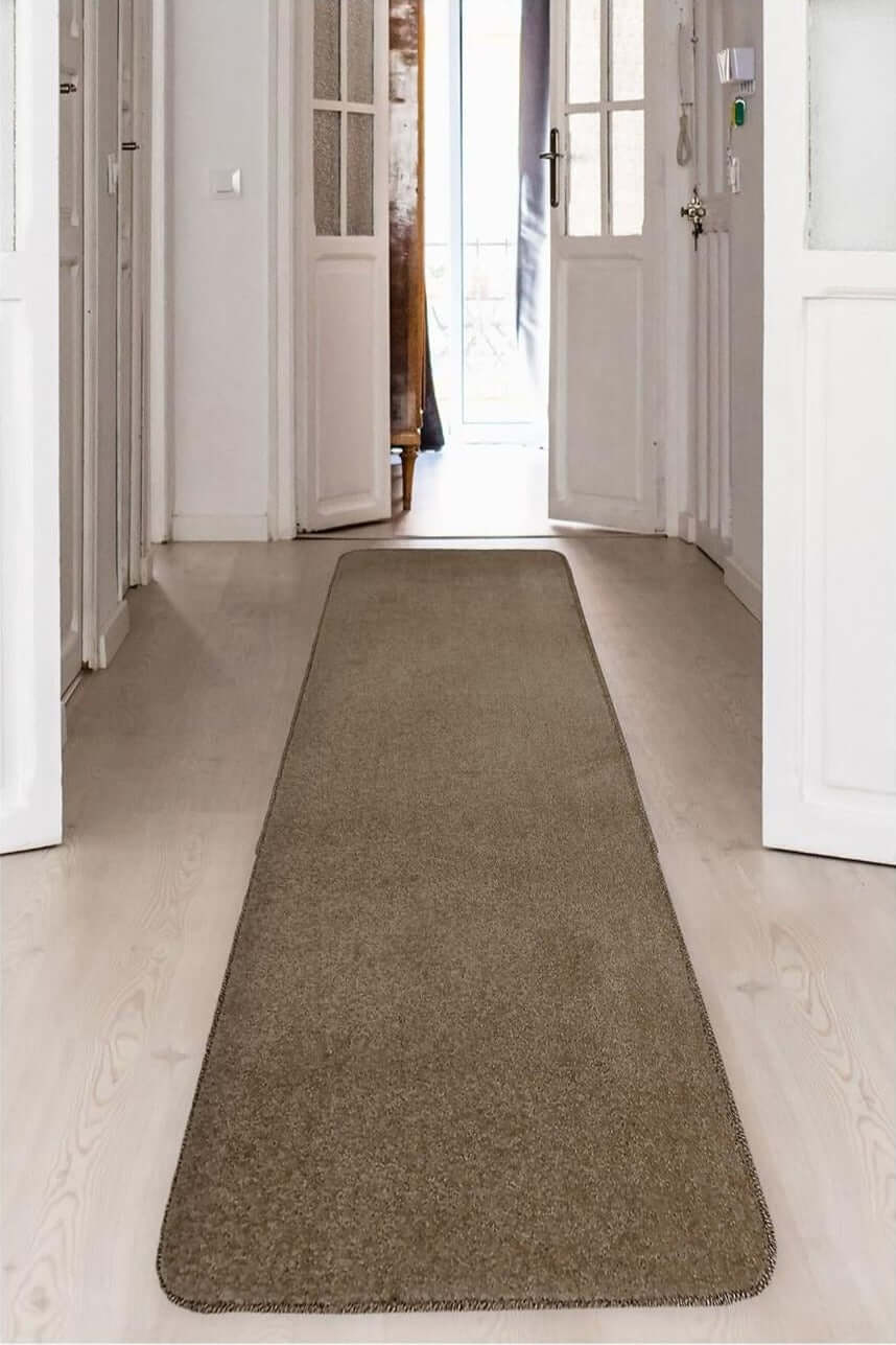 Eco-Friendly Recycled Low Pile Rug in Brown