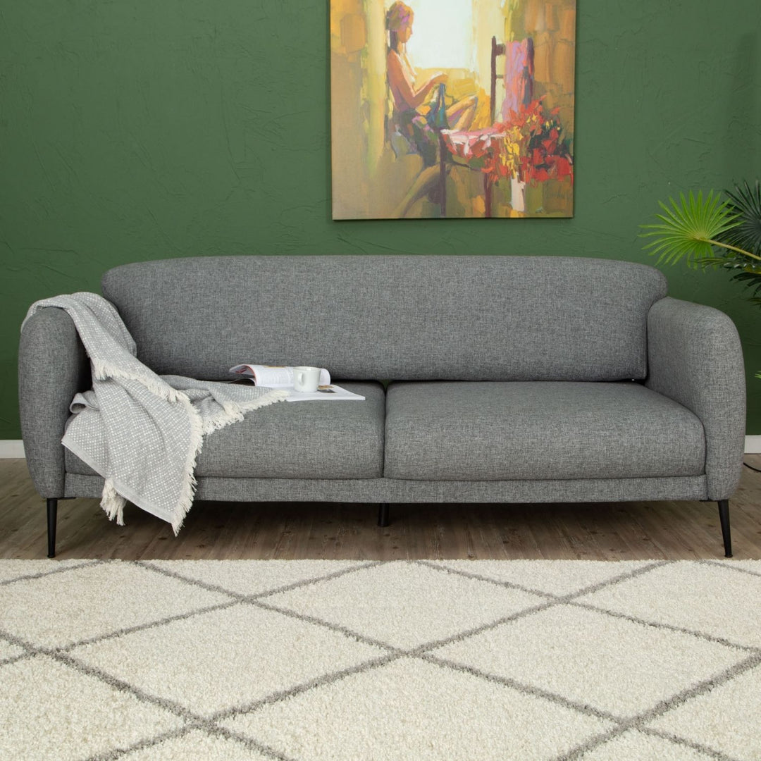Diamond Design Thick Shaggy Area Rugs Ivory