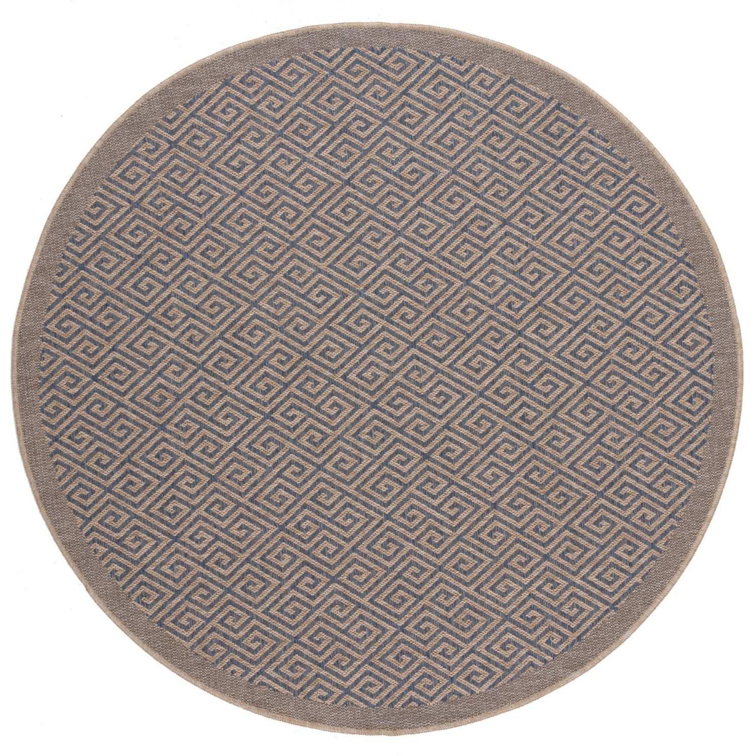 Nature Blue outdoor rug is resistant to moisture and UV protected