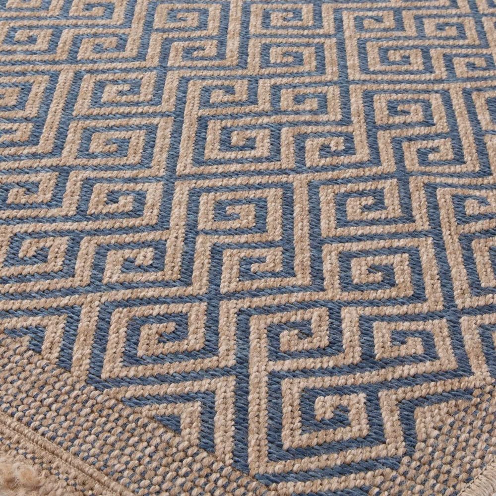 Nature Blue outdoor rug is resistant to moisture and UV protected