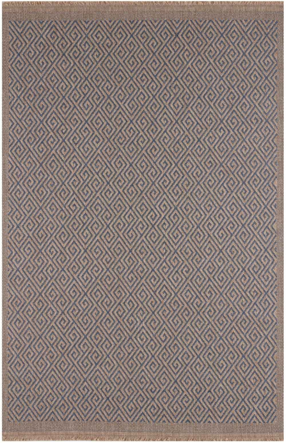 Nature Blue outdoor rug is resistant to moisture and UV protected