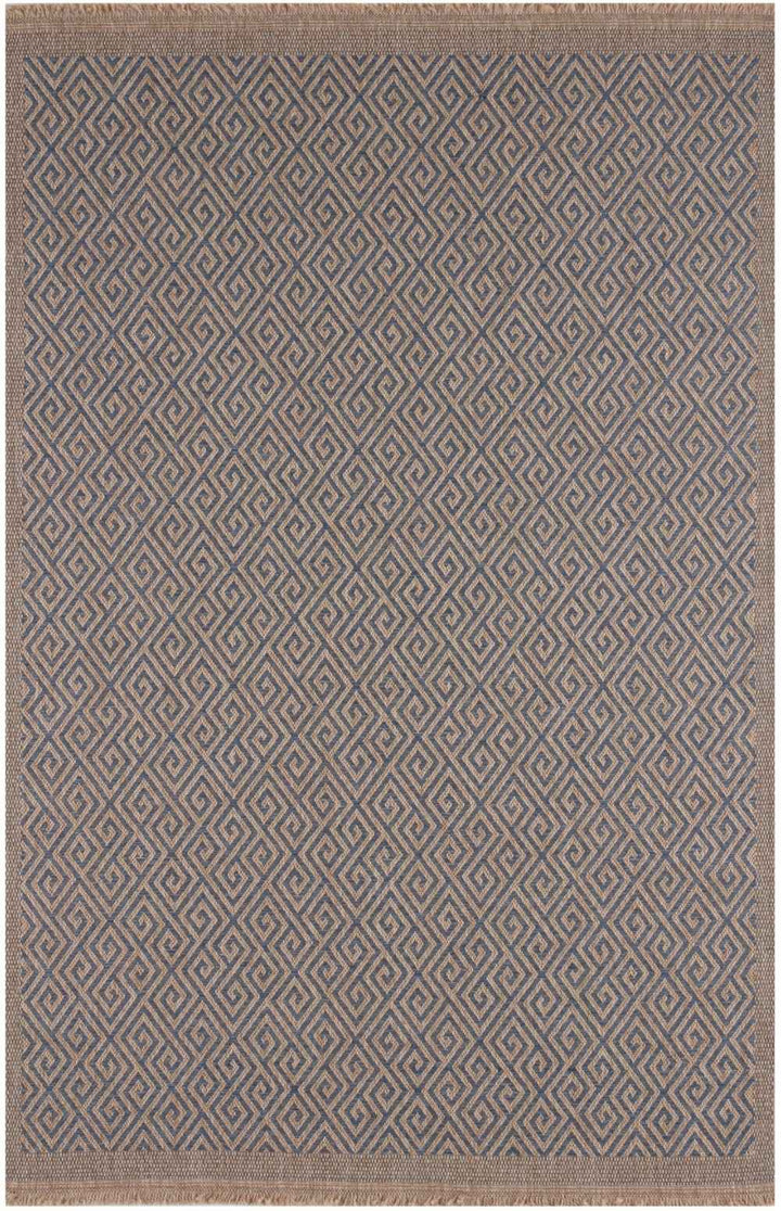Nature Blue outdoor rug is resistant to moisture and UV protected