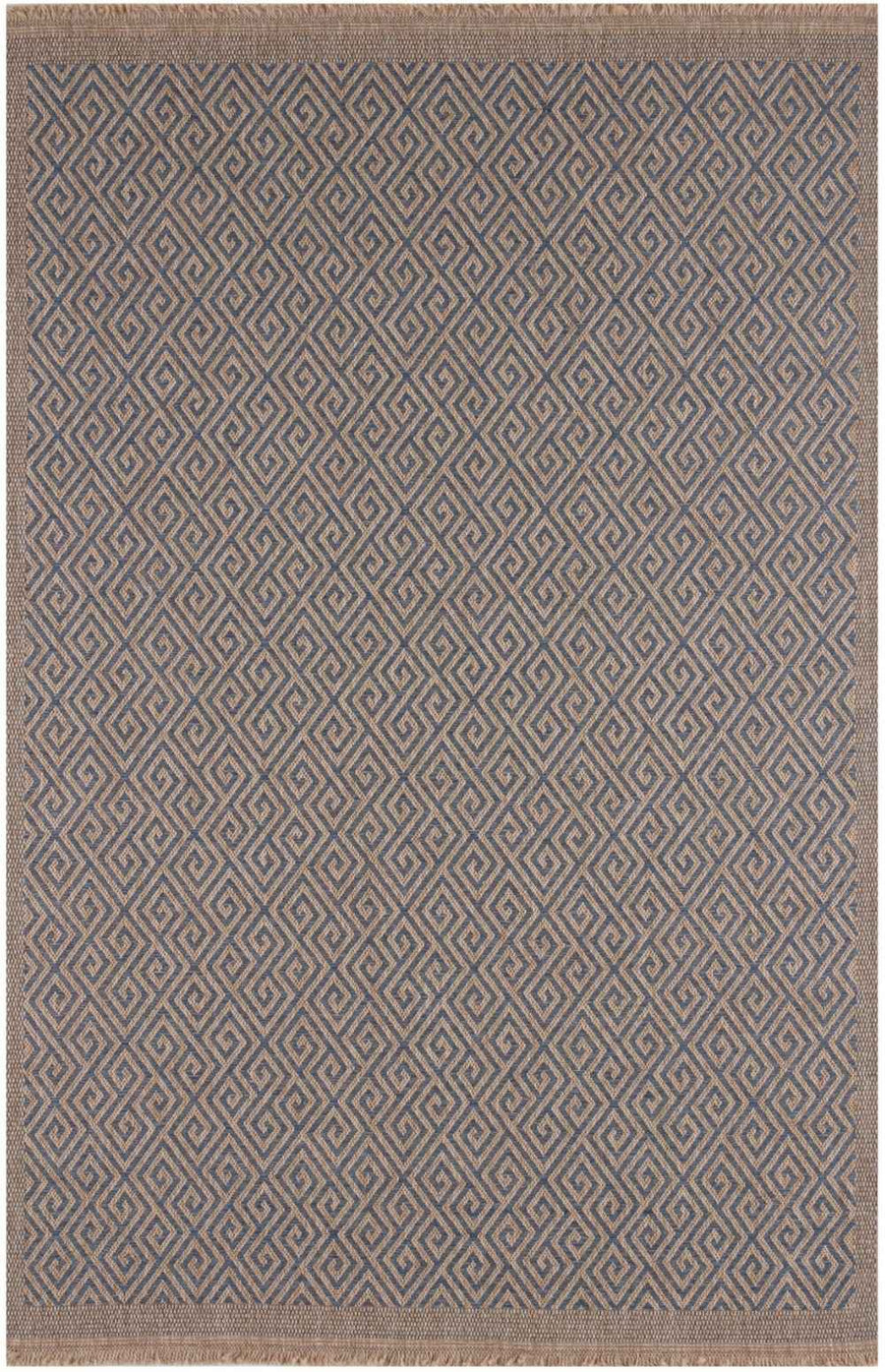 Nature Blue outdoor rug is resistant to moisture and UV protected