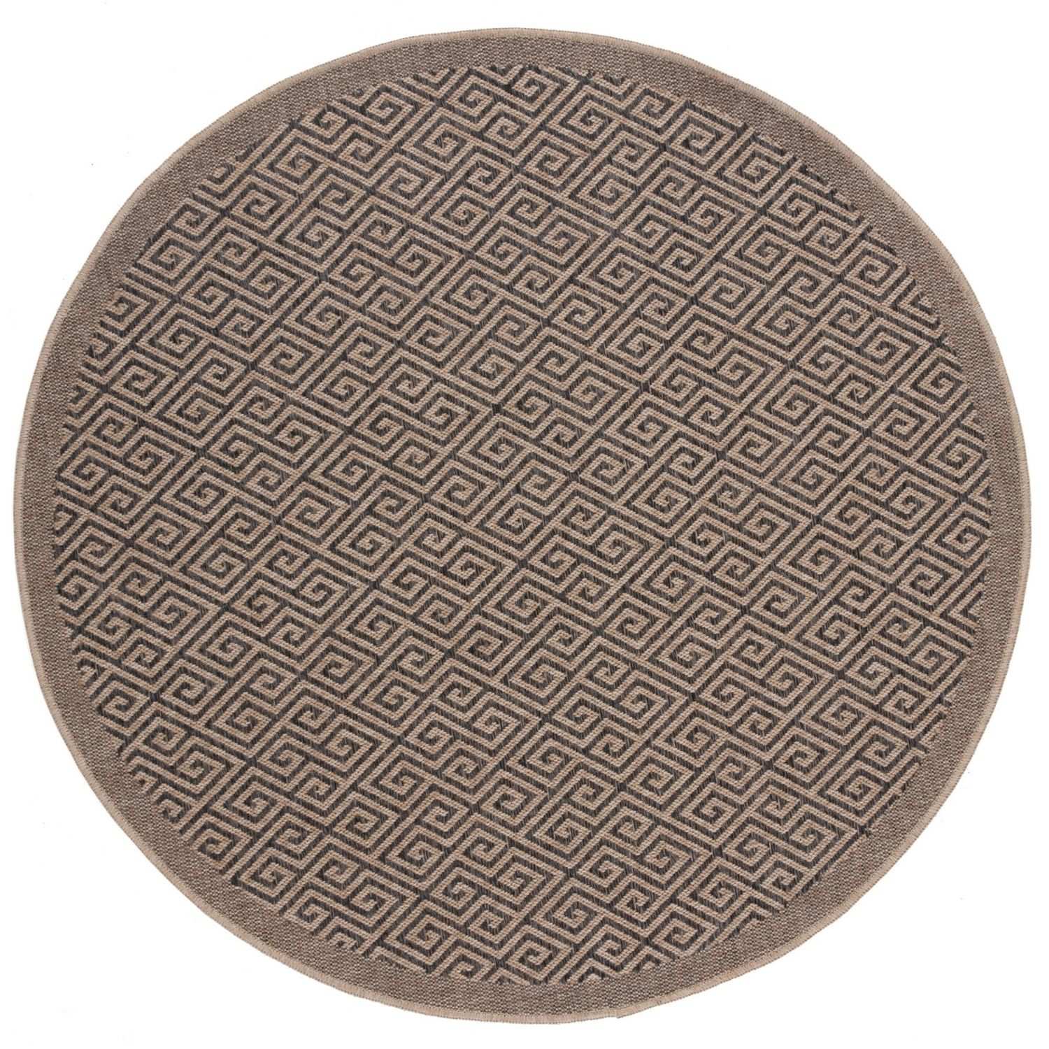 Nature Outdoor Rug Dark Grey jute-look designs and soft, non-shedding texture, moisture and UV protected.