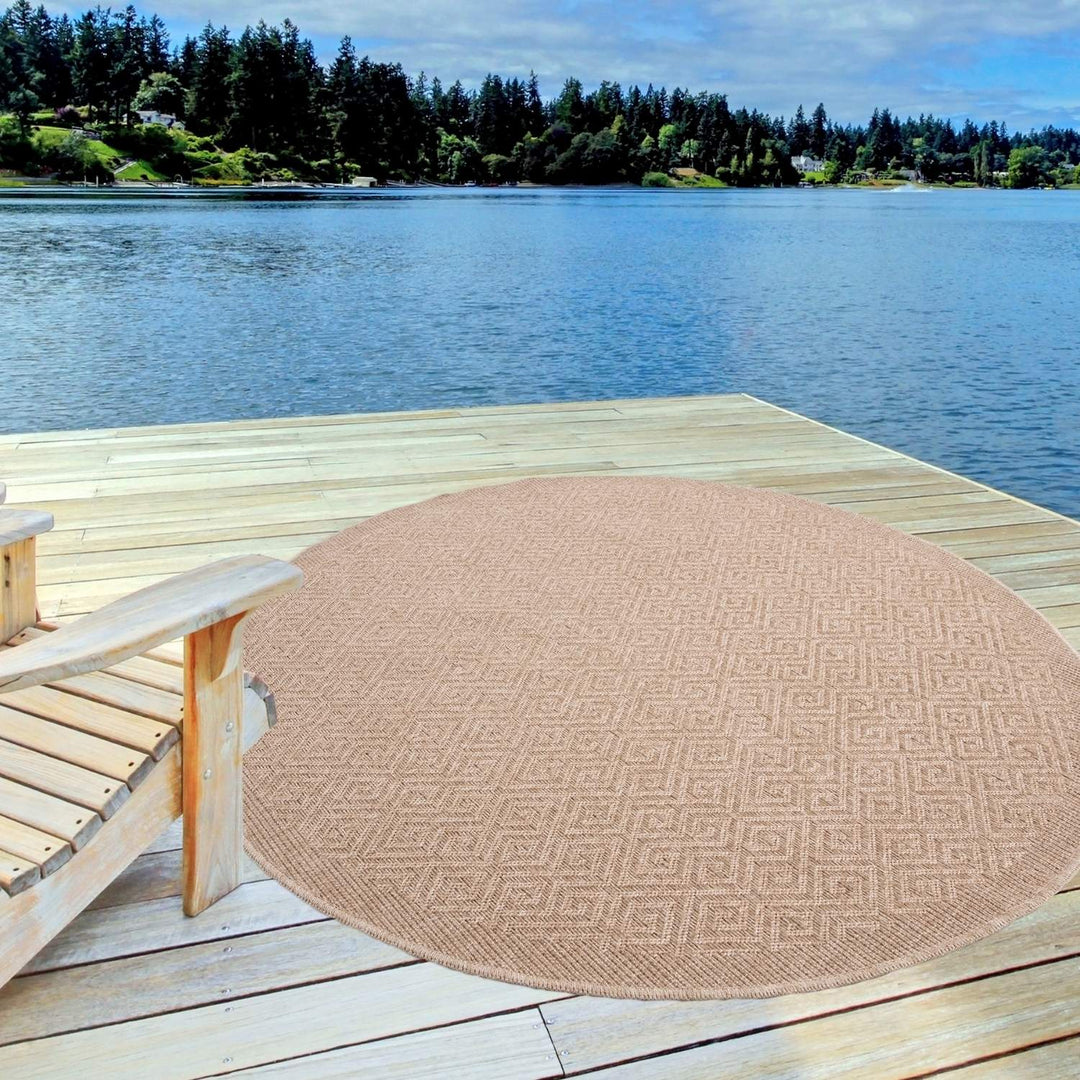 Nature Beige Outdoor rug s resistant to moisture and UV protected
