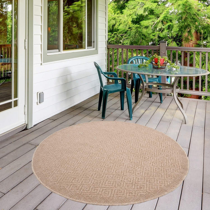 Nature Beige Outdoor rug s resistant to moisture and UV protected