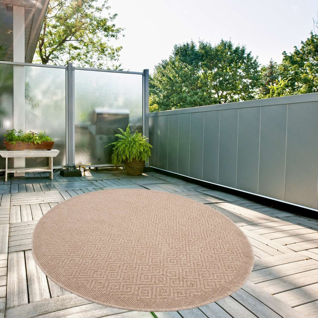 Nature Beige Outdoor rug s resistant to moisture and UV protected