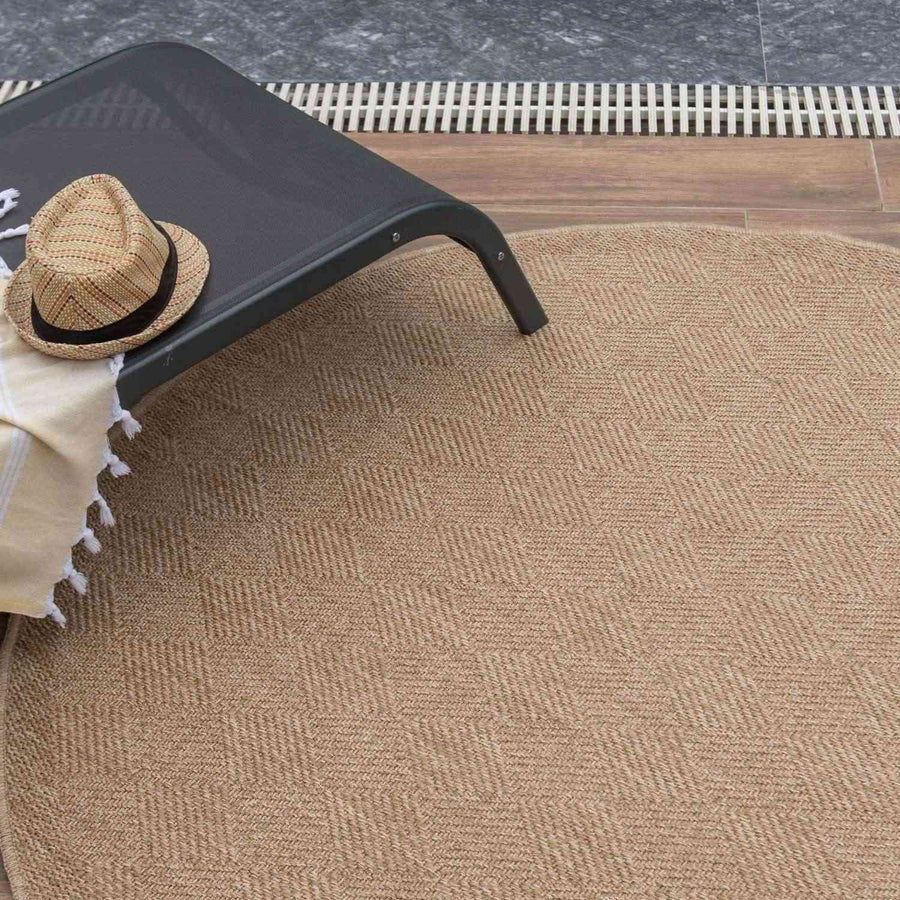 Jute-looking Outdoor Rug for Garden in Neutral Colour |5100N – The Rugs