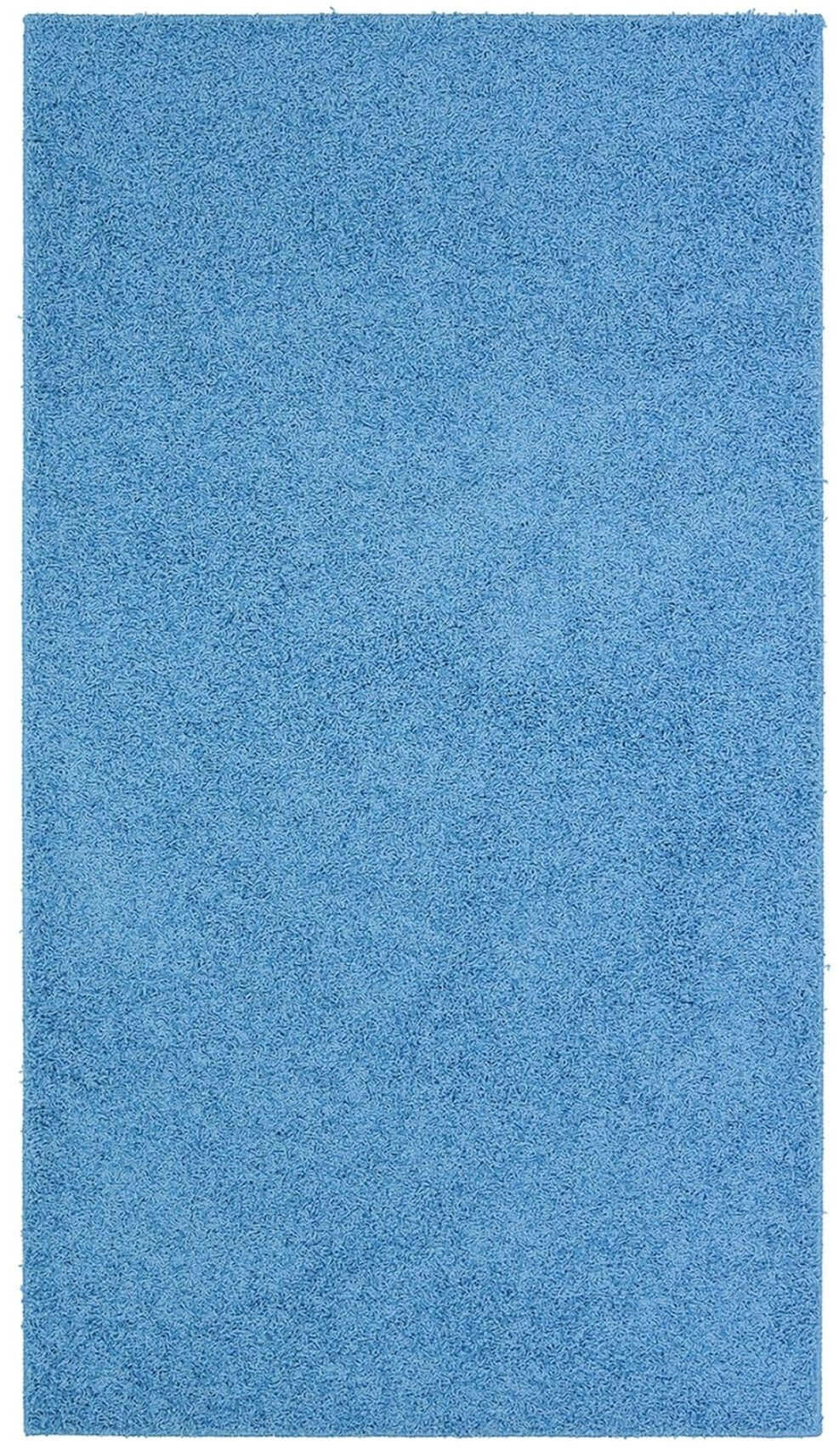 Fiji Sky Blue Washable Solid Shaggy Rug