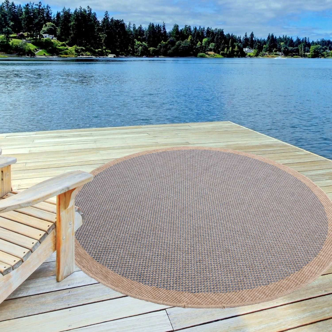 Nature Blue outdoor rug moisture and UV protected
