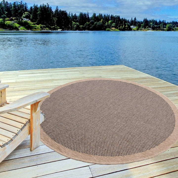 Nature Outdoor Rug dark grey easy to maintain and water-resistant