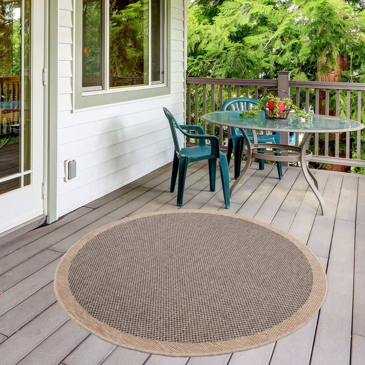 Nature Outdoor Rug dark grey easy to maintain and water-resistant