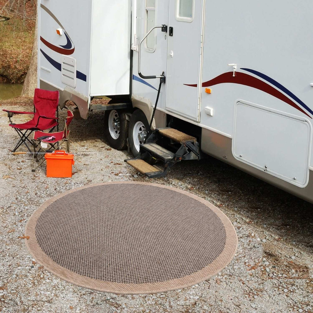 Nature Outdoor Rug dark grey easy to maintain and water-resistant