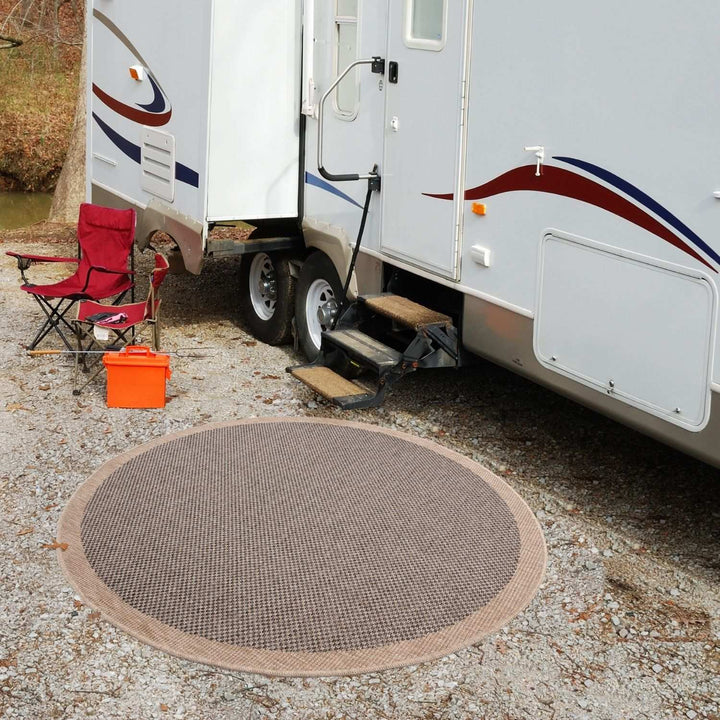 Nature Outdoor Rug dark grey easy to maintain and water-resistant