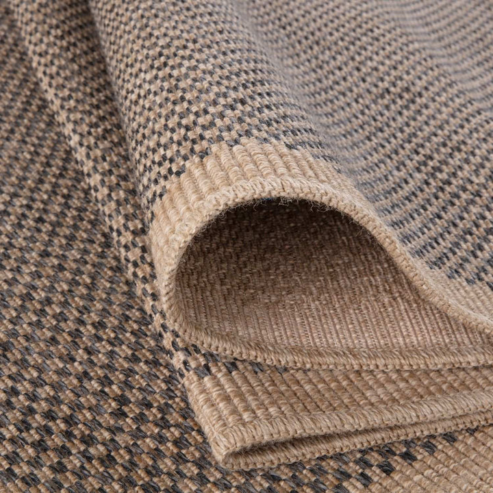 Nature Outdoor Rug dark grey easy to maintain and water-resistant