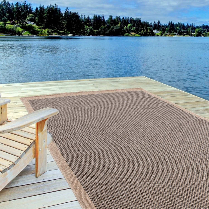 Nature Outdoor Rug dark grey easy to maintain and water-resistant