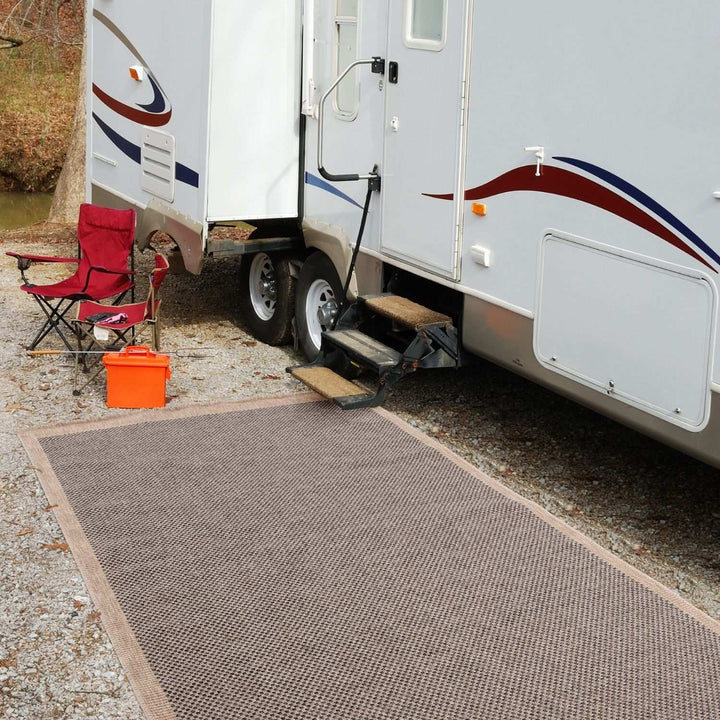 Nature Outdoor Rug dark grey easy to maintain and water-resistant