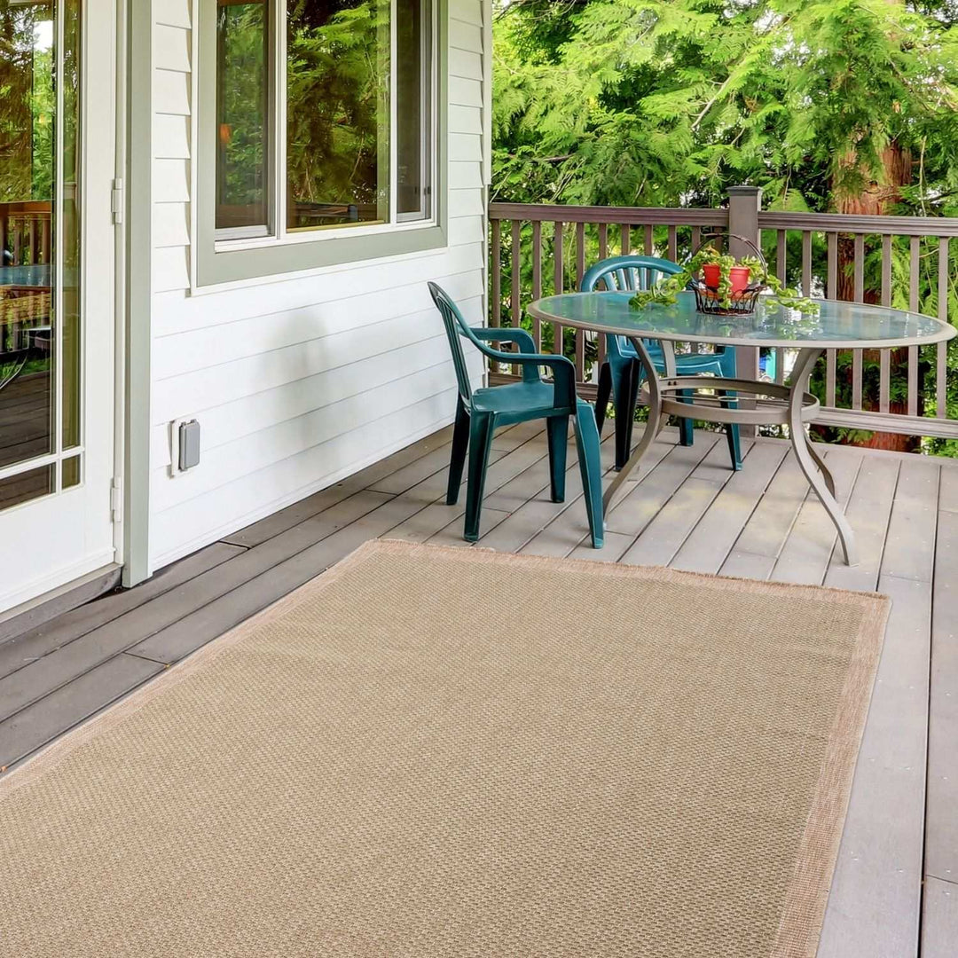 Nature Outdoor Green Rug UV-protected, easy to clean, jute-look designs and soft.