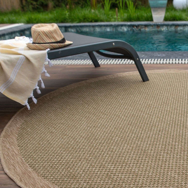 Nature Outdoor Green Rug UV-protected, easy to clean, jute-look designs and soft.