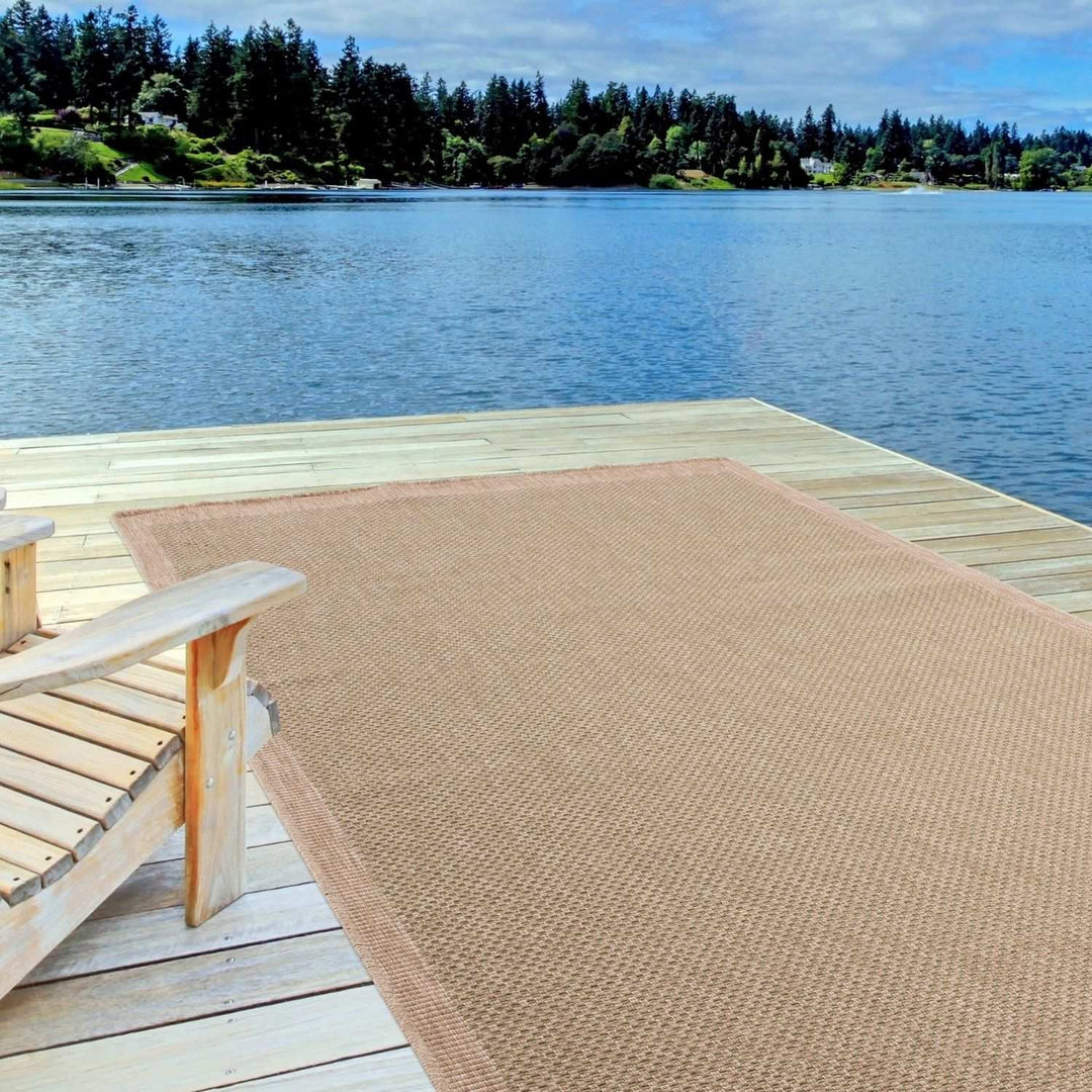 Nature Outdoor Green Rug UV-protected, easy to clean, jute-look designs and soft.