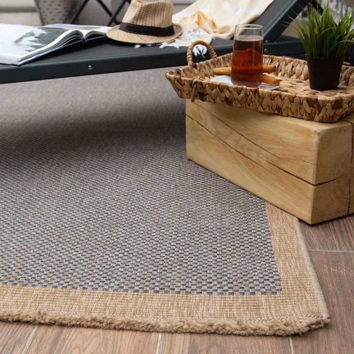 Nature Blue outdoor rug moisture and UV protected