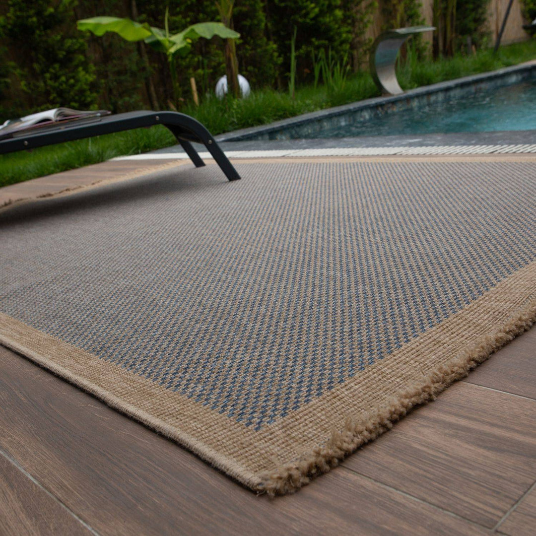 Nature Blue outdoor rug moisture and UV protected
