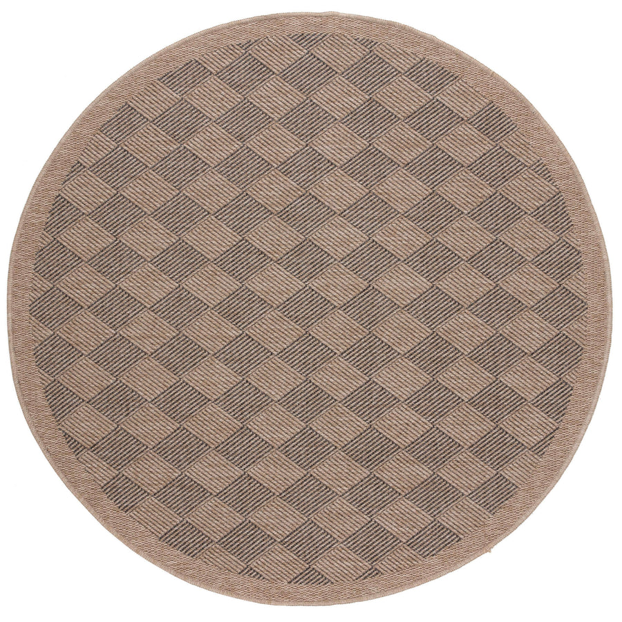 THE RUGS Nature Collection Outdoor Rug – Diamond Design in Dark Grey