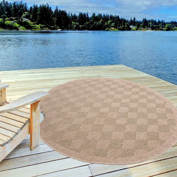 Nature Outdoor Rug Green Jute-Looking, Weather-Resistant, Easy To Clean