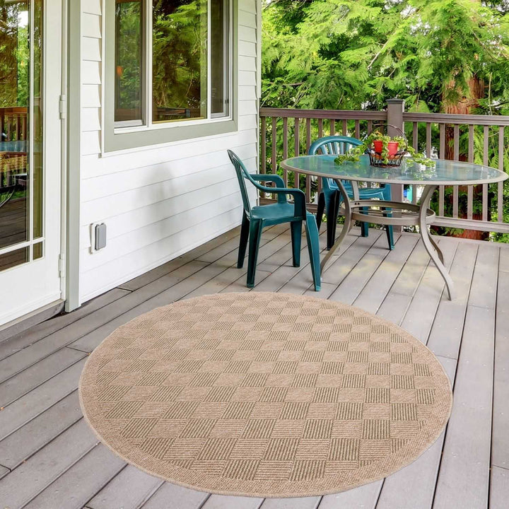 Nature Outdoor Rug Green Jute-Looking, Weather-Resistant, Easy To Clean
